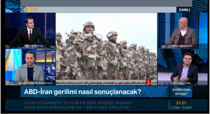 Assoc. Prof. Dr. Cem Oğultürk Evaluates US-Iran Tensions and the Possibility of Diplomatic Talks