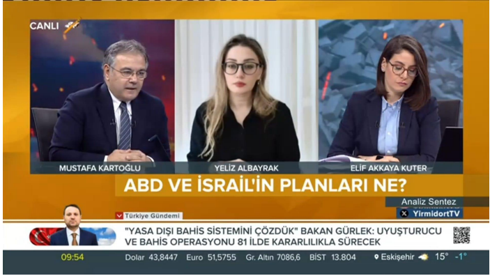 Yeliz Albayrak Evaluates Middle East Developments, U.S.–Israel Regional Plans, and U.S.–Iran Tensions