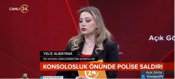 Yeliz Albayrak Comments on the Attack Against the Israeli Consulate in Istanbul