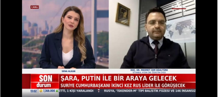 Assoc. Prof. Dr. Cem Oğultürk Evaluates Syrian Leader Shara’s Meeting with Putin and Subsequent Statements