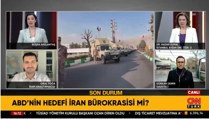 Dr. Hazar Vural Evaluates Developments in Iran and the US Stance on the Issue
