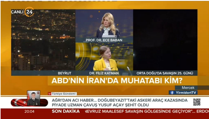 Dr. Filiz Katman Evaluates U.S. Peace Talks Statement with Iran, Iran’s Denial, and Latest Regional Developments