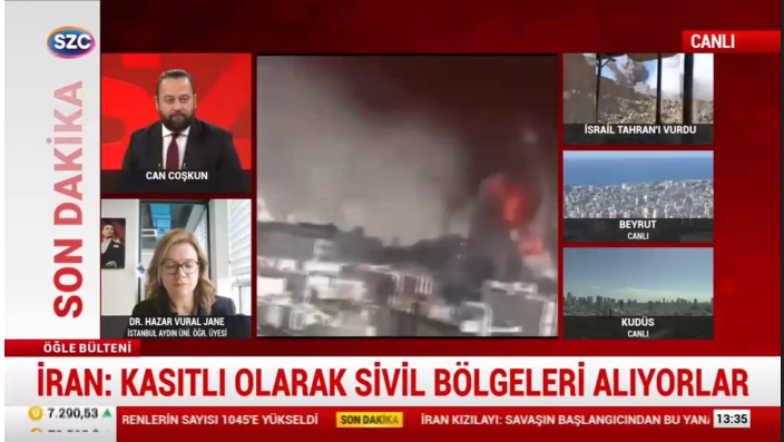 Dr. Hazar Vural Evaluates Iran–U.S.–Israel Tensions, Statements from the Parties, and Attacks on Civilian Settlements