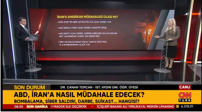 Dr. Canan Tercan Evaluates Developments in Iran and Trump’s Statements