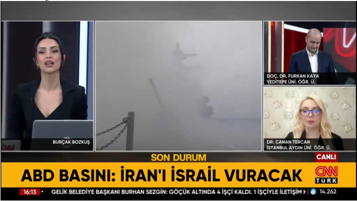 Dr. Canan Tercan Evaluates the Latest Developments in Iran–U.S. Tensions and Israel’s Stance