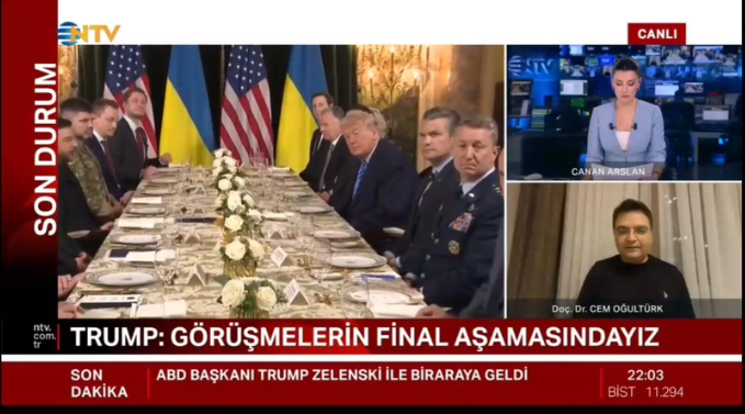 Öğretim Üyemiz Dr. Cem Oğultürk, Trump'ın Putin ve Zelenskiy Görüşmelerini Değerlendirdi