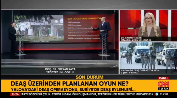 Öğretim Üyemiz Dr. Canan Tercan, Yalova'daki DEAŞ Saldırısı Sonrası Yaşanan Gelişmeleri Değerlendirdi