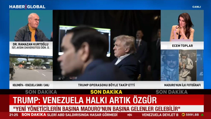 Öğretim Üyemiz Dr. Ramazan Kurtoğlu, Trump'ın Venezuela Açıklamalarını Değerlendirdi