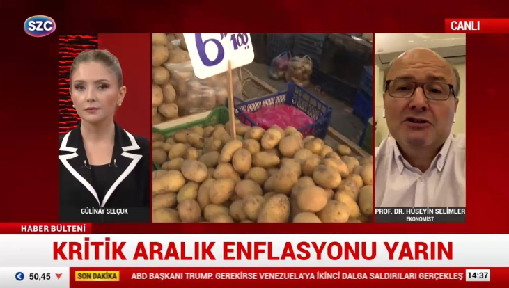 Öğretim Üyemiz Prof. Dr. Hüseyin Selimler, Enflasyon Verileri ve Piyasaları Değerlendirdi