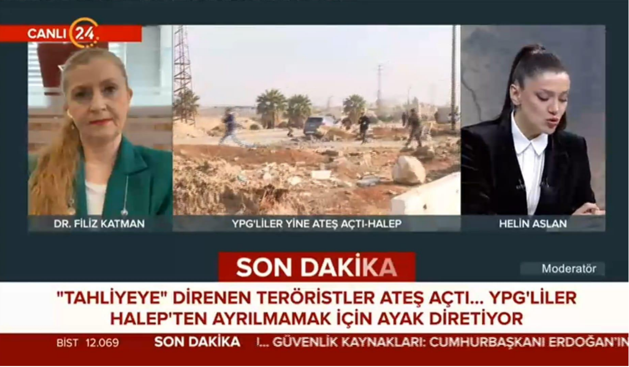Öğretim Üyemiz Dr. Filiz Katman, Halep'teki Operasyon ve Bölgedeki Gelişmeleri Değerlendirdi