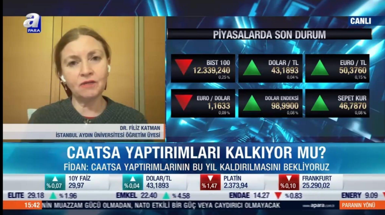 Öğretim Üyemiz Dr. Filiz Katman, Dış Politika Gündemi ve Enerji Piyasalarını Değerlendirdi