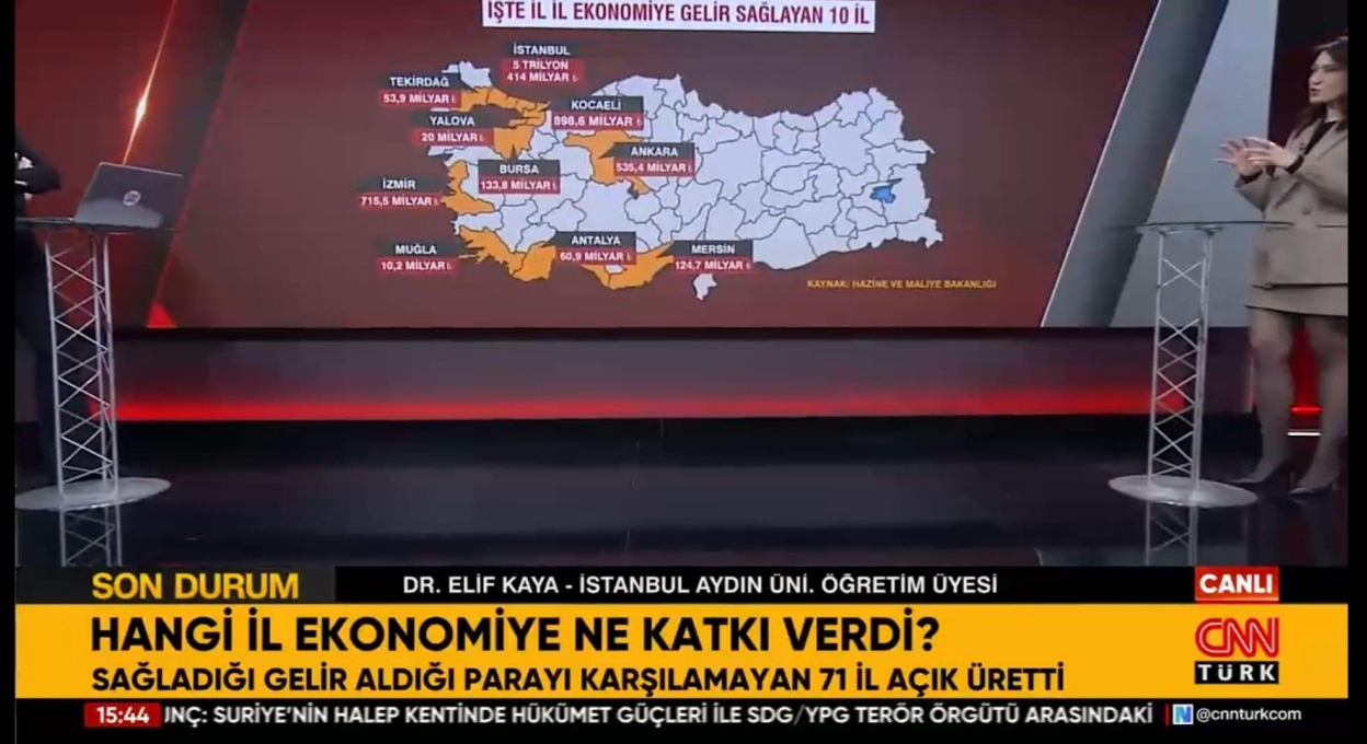 Öğretim Üyemiz Dr. Elif Kaya, İllerin Ekonomiye Katkısını Değerlendirdi