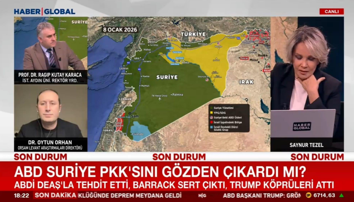 Rektör Yardımcımız Prof. Dr. R. Kutay Karaca, Şam Yönetiminin YPG Operasyonunu Değerlendirdi