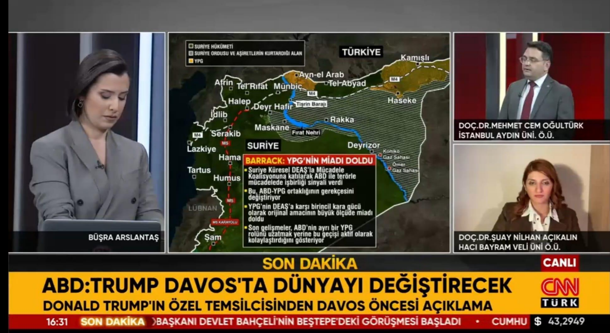 Öğretim Üyemiz Doç. Dr. Cem Oğultürk, Davos Zirvesi ve Küresel Gündemi Değerlendirdi