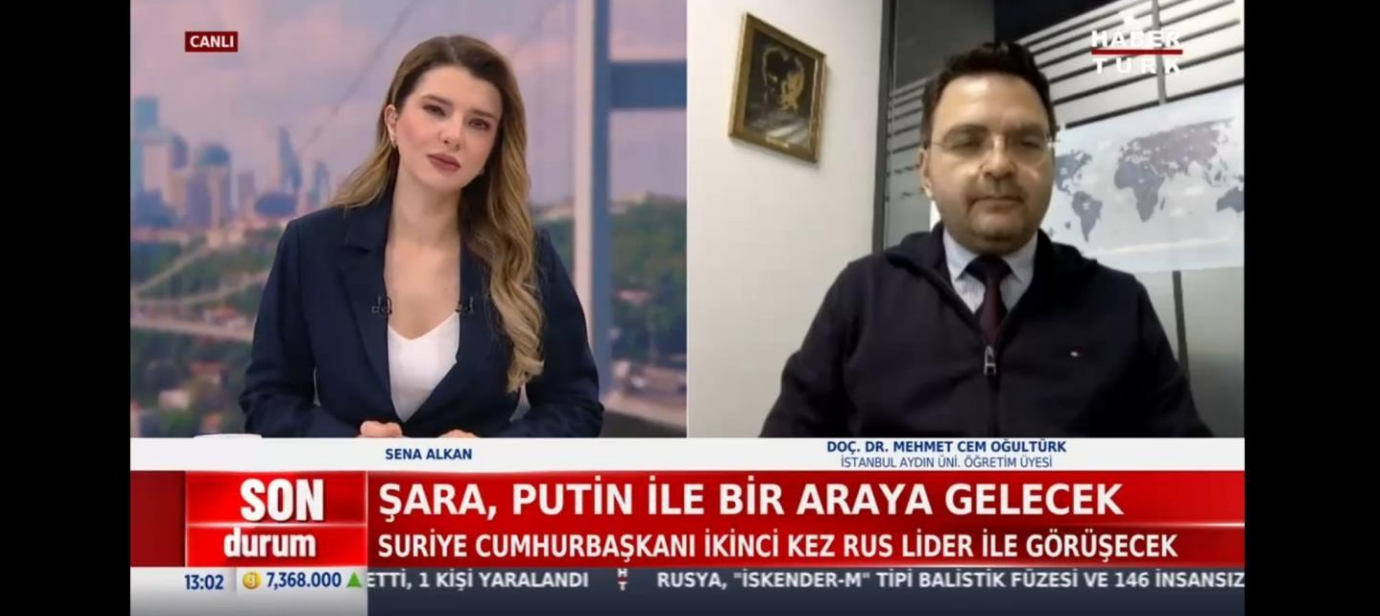 Öğretim Üyemiz Doç. Dr. Cem Oğultürk, Şara-Putin Görüşmesini Değerlendirdi