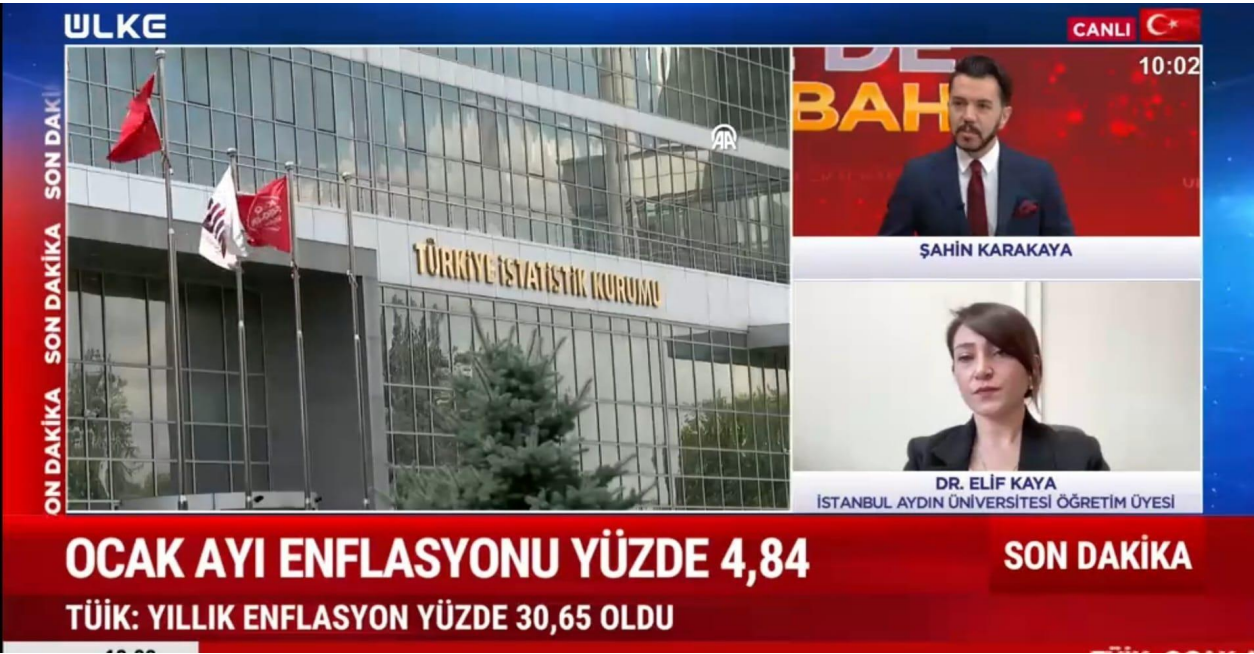 Öğretim Üyemiz Dr. Elif Kaya, Enflasyon Verilerini ve Ekonomi Gündemini Değerlendirdi