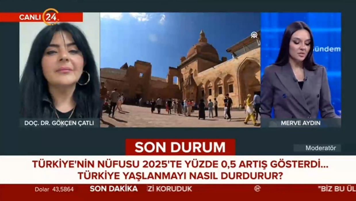 Öğretim Üyemiz Doç. Dr. Gökçen Çatlı, TÜİK Nüfus Verilerini Değerlendirdi