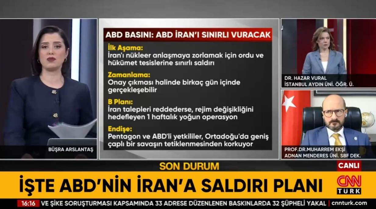 Öğretim Üyemiz Dr. Hazar Vural, ABD-İran Gündemini Değerlendirdi