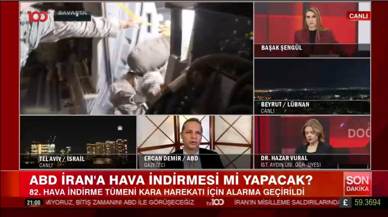 Öğretim Üyemiz Dr. Hazar Vural, ABD-İran-İsrail Gündemini Değerlendirdi