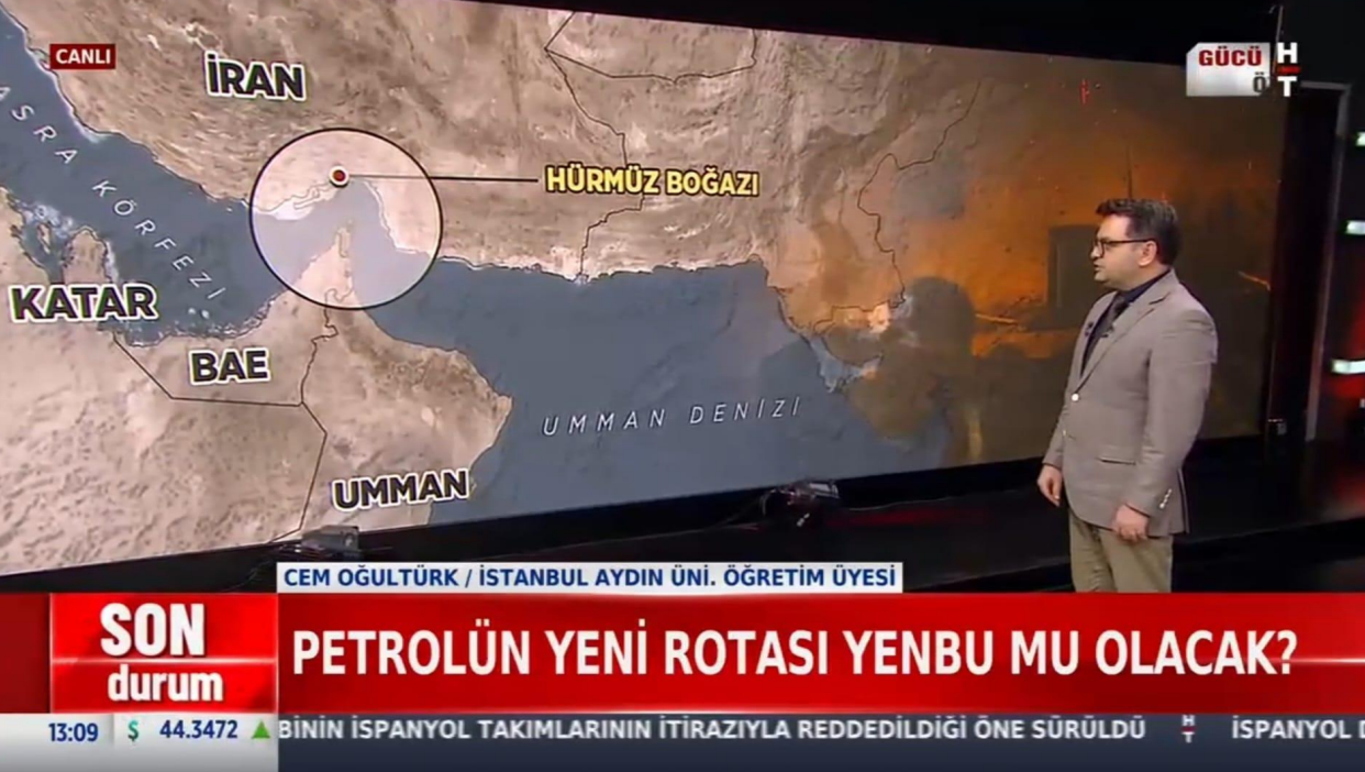 Öğretim Üyemiz Doç. Dr. Cem Oğultürk, Hürmüz Boğazı ve Bölgesel Gelişmeleri Değerlendirdi