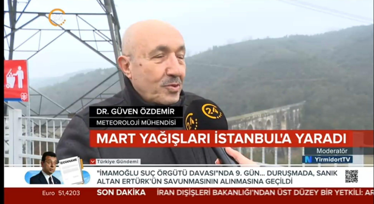 Öğretim Üyemiz Dr. Güven Özdemir, Yağışların Barajlara Etkisini ve Hava Durumunu Değerlendirdi