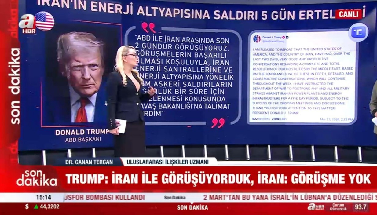 Öğretim Üyemiz Dr. Canan Tercan, İran-ABD-İsrail Gündemini Değerlendirdi