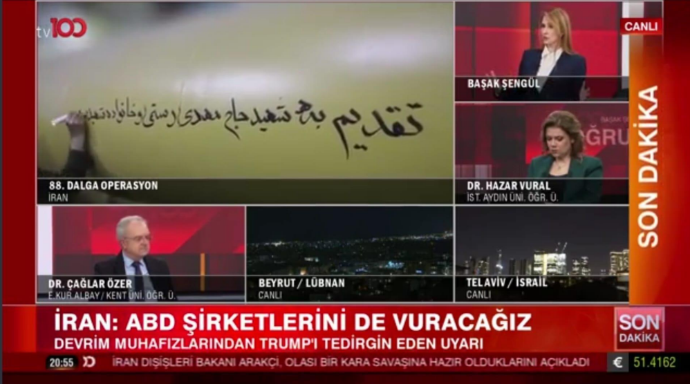 Öğretim Üyemiz Dr. Hazar Vural, İran-ABD-İsrail Gündemini Değerlendirdi