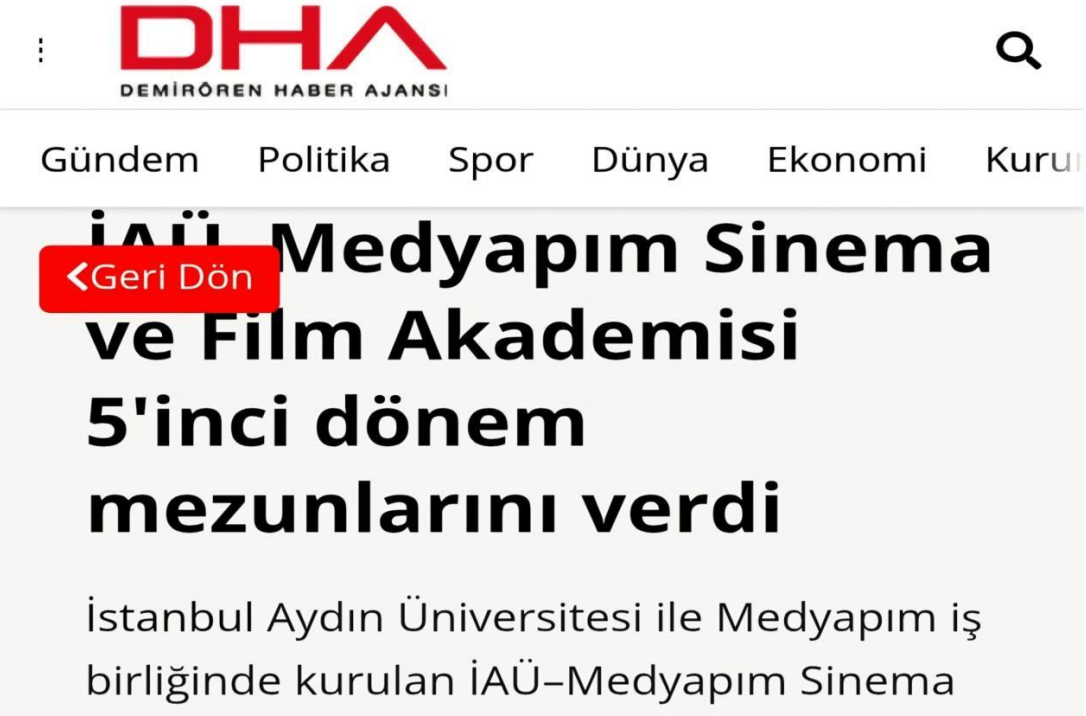 İAÜ_MED Yapım Sinema Akademisi Beşinci Dönem Mezunları Sertifikalarını Aldı