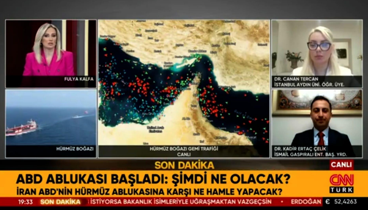 Öğretim Üyemiz Dr. Canan Tercan, Hürmüz Boğazı'ndaki Gelişmeleri Değerlendirdi
