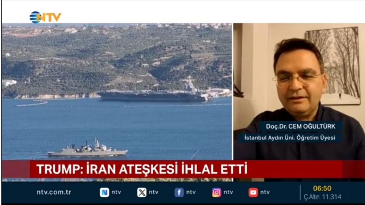 Öğretim Üyemiz Doç. Dr. Cem Oğultürk, İran-ABD Gündemini Değerlendirdi
