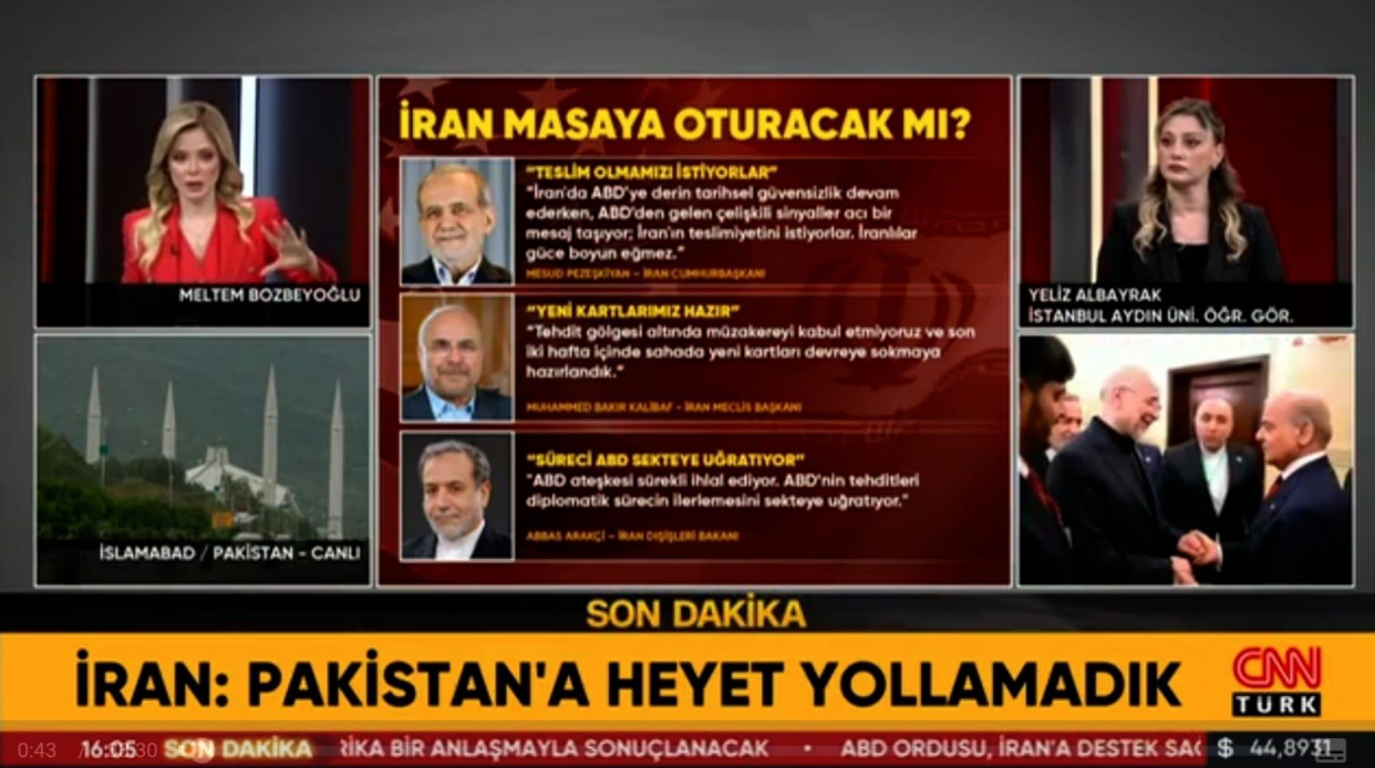 Öğretim Görevlimiz Yeliz Albayrak, İran-ABD Barış Görüşmelerini Değerlendirdi