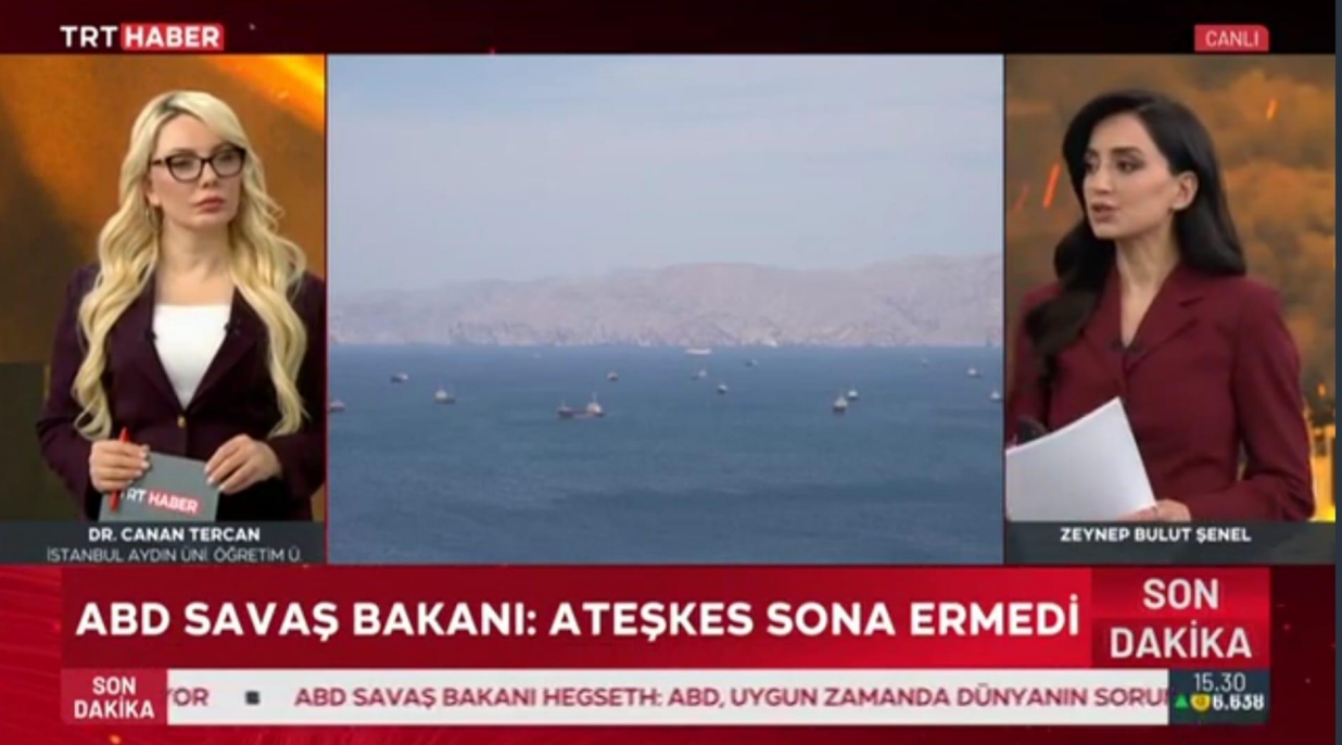 Öğretim Üyemiz Dr. Canan Tercan, Hürmüz Boğazı'ndaki Gerilimi Değerlendirdi