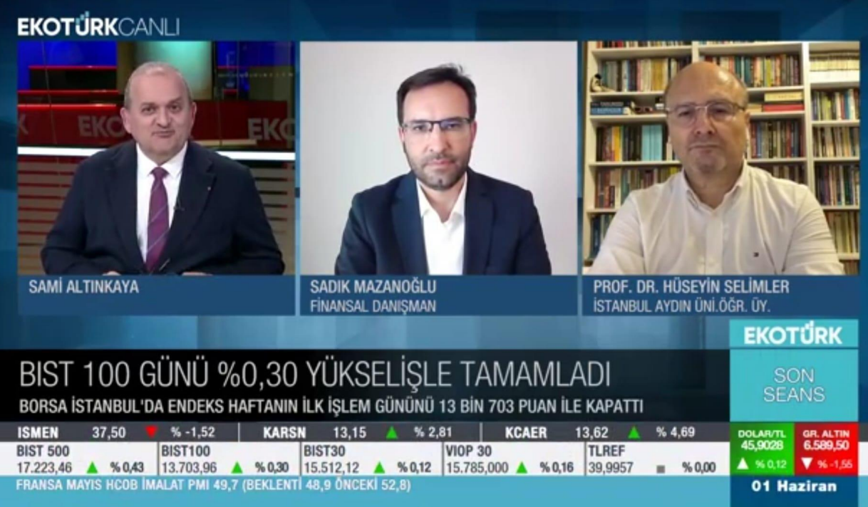 Öğretim Üyemiz Prof. Dr. Hüseyin Selimler, Ekonomi Gündemi ve Borsadaki Yükselişi Değerlendirdi