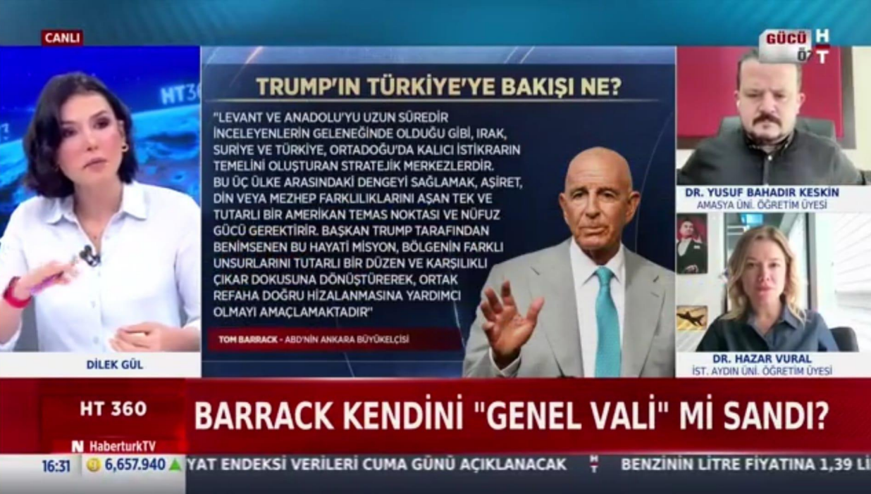 Öğretim Üyemiz Dr. Hazar Vural, Orta Doğu'daki Son Gelişmeleri Değerlendirdi