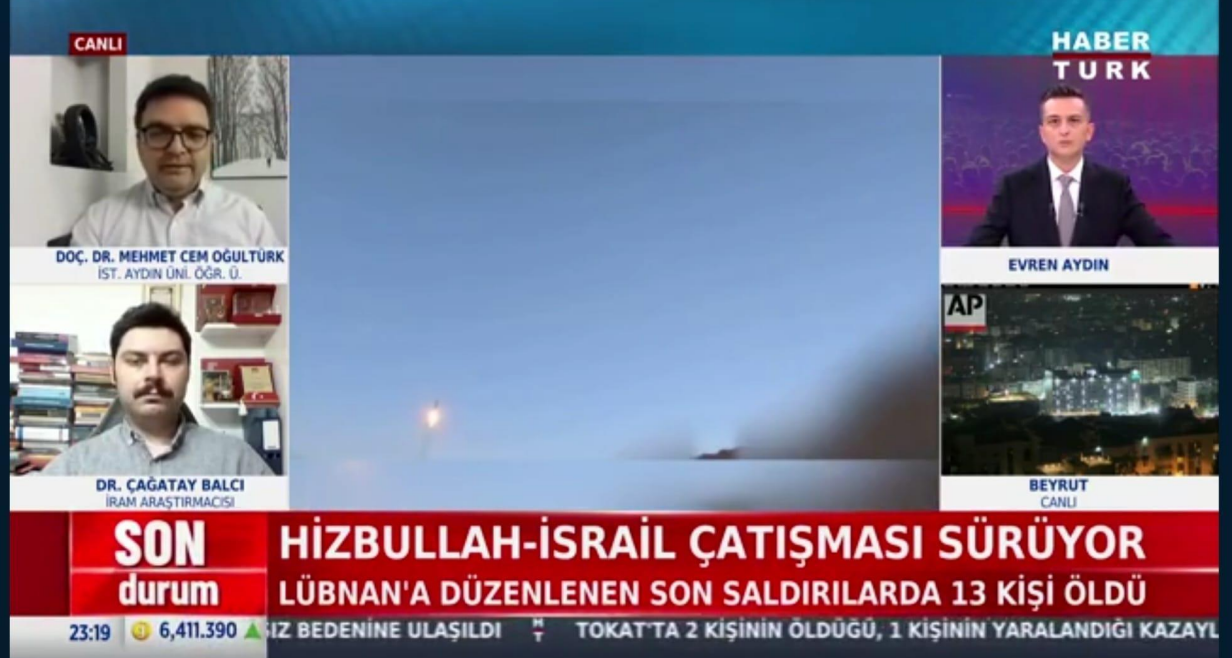 Öğretim Üyemiz Doç. Dr. Cem Oğultürk, İsrail-Lübnan Gerilimi ve Bölgedeki Son Gelişmeleri Değerlendirdi