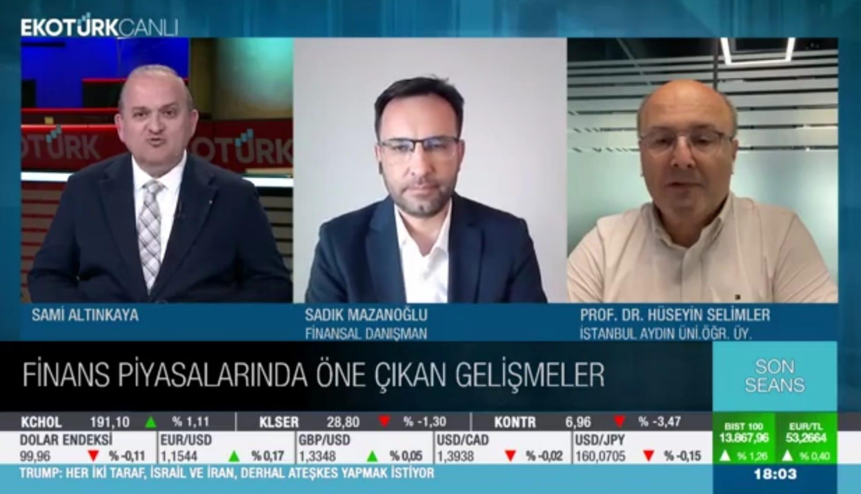 Öğretim Üyemiz Prof. Dr. Hüseyin Selimler, Ekonomi Gündemi ve Finansal Piyasalardaki Gelişmeleri Değerlendirdi