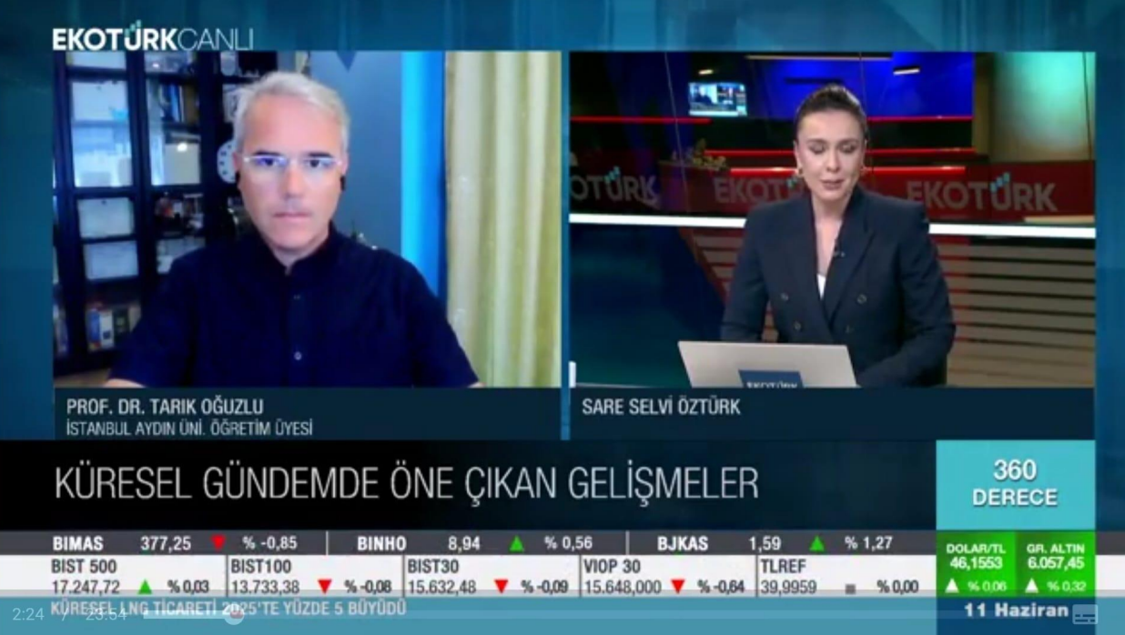 Öğretim Üyemiz Prof. Dr. H. Tarık Oğuzlu, ABD-İran Gerilimi ve Bölgedeki Son Gelişmeleri Değerlendirdi