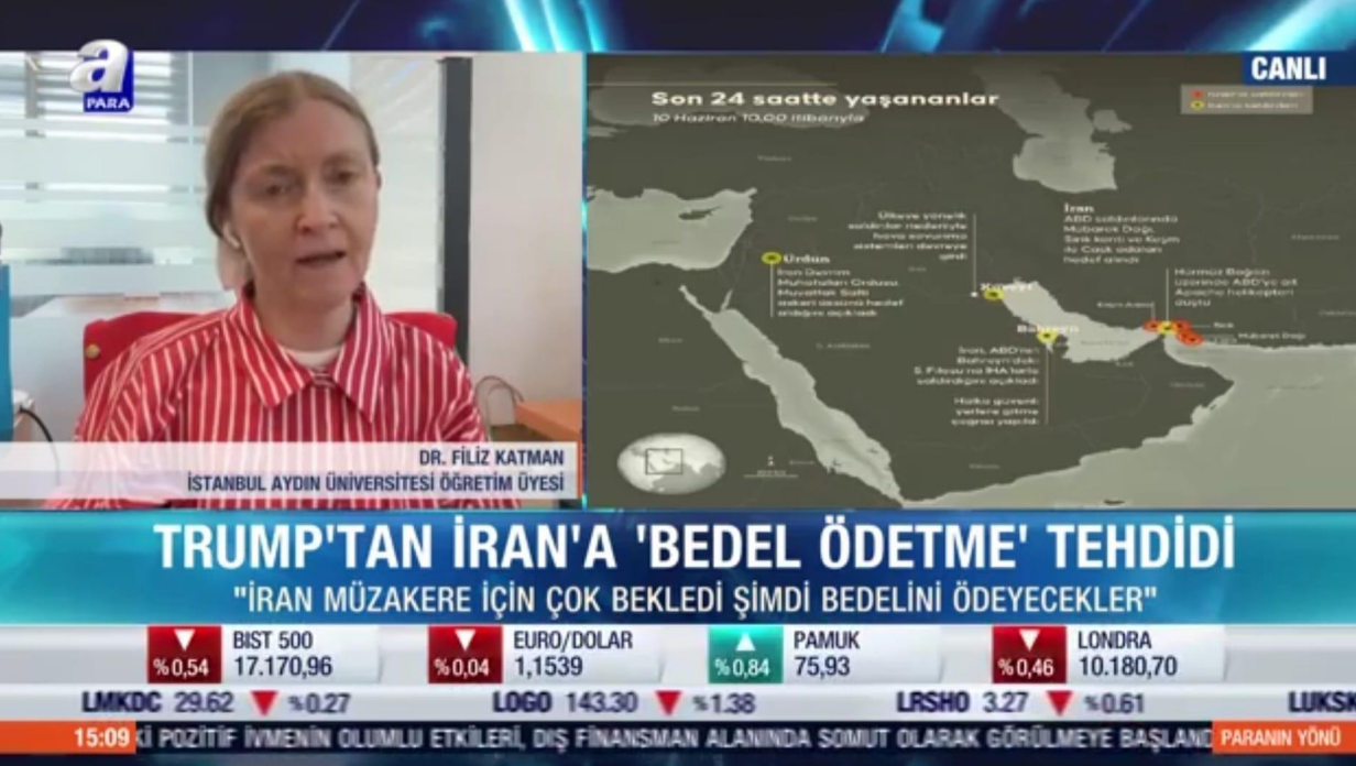 Öğretim Üyemiz Dr. Filiz Katman, ABD-İran Gerilimi ve Müzakere Sürecini Değerlendirdi