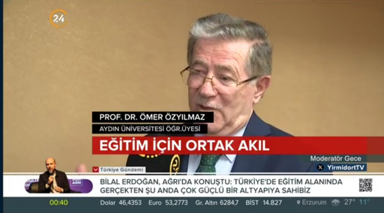 Öğretim Üyemiz Prof. Dr. Ömer Özyılmaz, Türk Eğitim Sistemindeki Öğrenme Sorunlarını Değerlendirdi