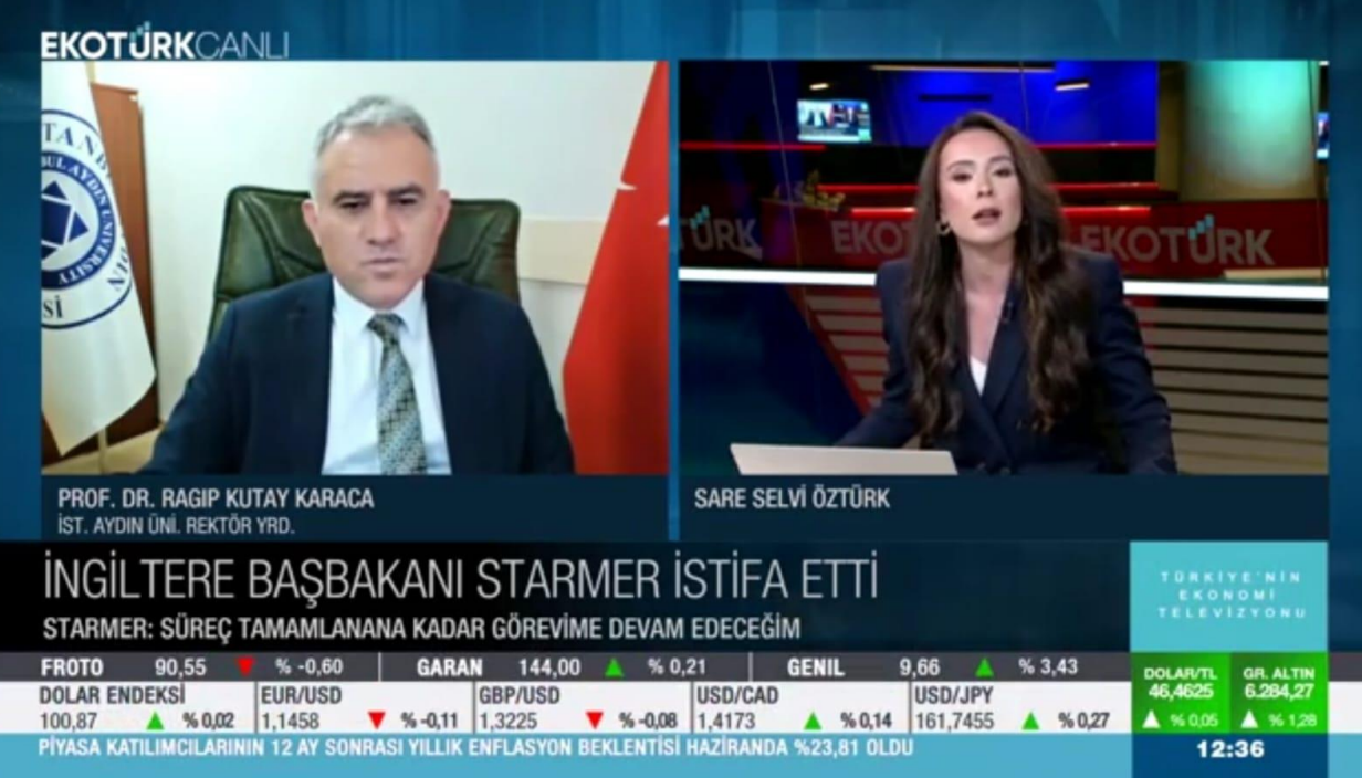 Rektör Yardımcımız Prof. Dr. R. Kutay Karaca, İngiltere'deki Siyasi Gelişmeleri Değerlendirdi